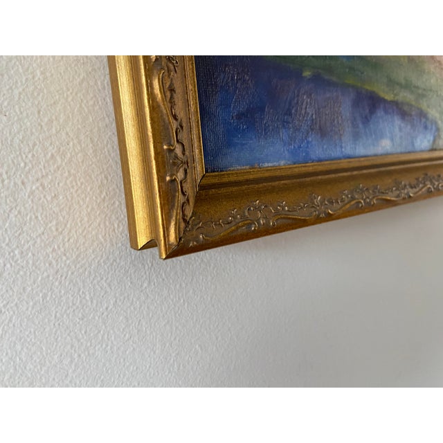 American The Barn in the Field Original Landscape Oil Painting by Marina Movshina For Sale - Image 3 of 5