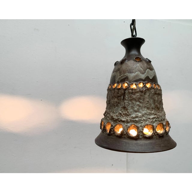 Mid-Century Danish Brutalist Ceramic Pendant from Judi Kunst For Sale - Image 11 of 18