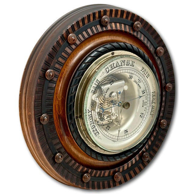 This Really is an Absolutely Beautiful & Very Fine Quality Antique Wall Barometer. It Comes from the Tail End of the...