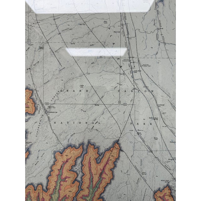 1967, Framed Vintage Preliminary Geologic Map of the Grand Canyon and Vicinity, Arizona For Sale - Image 11 of 12