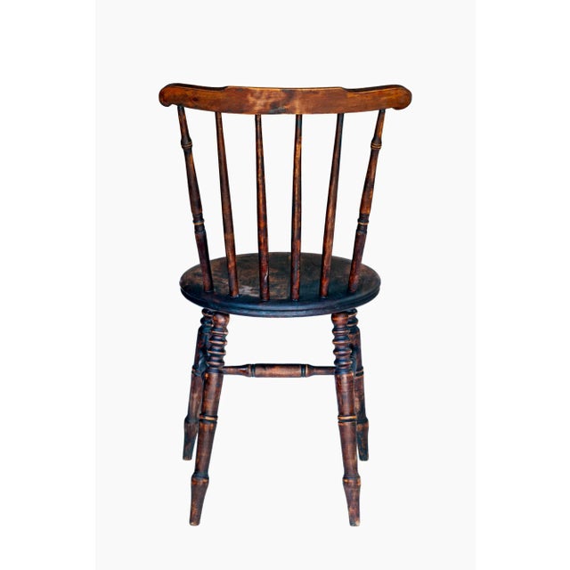 Wood Pair; Late 18 Century Wooden Spindle Chairs For Sale - Image 7 of 12