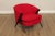 Quality Mid Century Modern Form Custom Red Upholstered Club Barrel Chair, By Best Home Furnishings