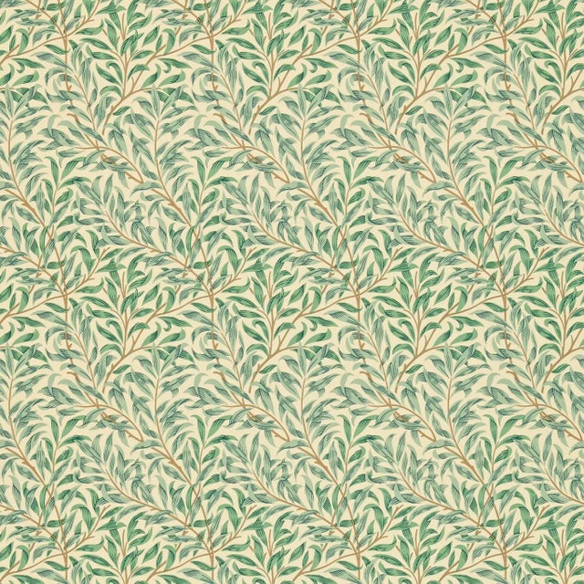 Morris & Co Willow Bough Minor Wallpaper in Light Green For Sale