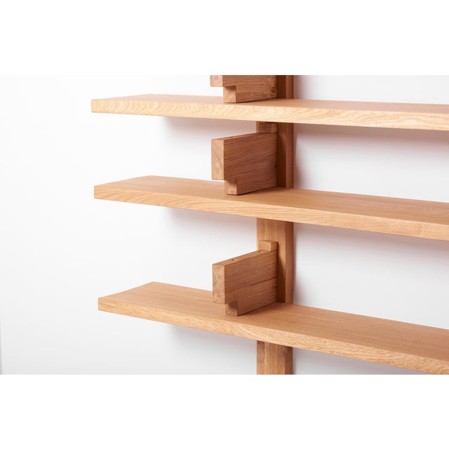 Contemporary French Oak B17 Bibliothèque Wall Unit Shelf by Pierre Chapo For Sale - Image 3 of 8
