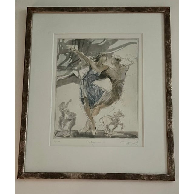 Late 20th Century Original Color Etching -Jurgen Gorg -Ballet Dancers -Limited Edition 20/100 For Sale - Image 5 of 5