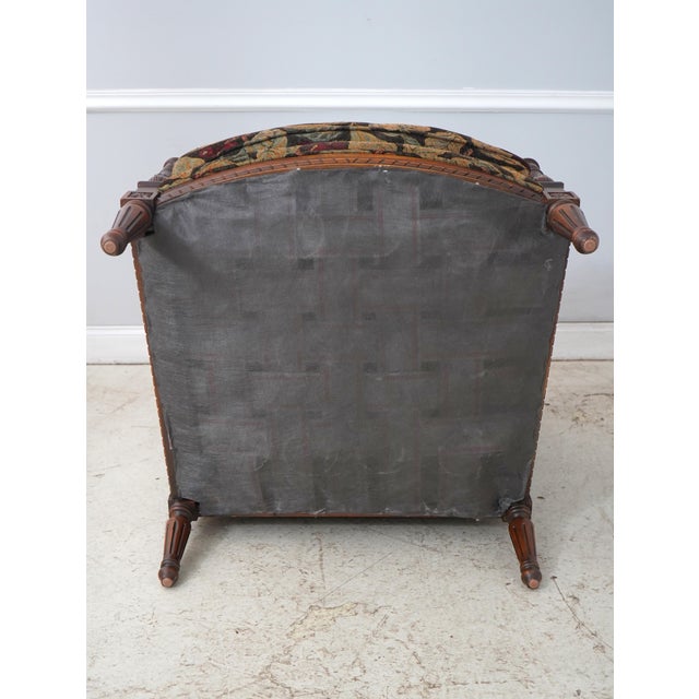 Pair of Sherrill French Louis XVI Style Upholstered Bergere Chairs For Sale - Image 17 of 18