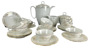 Porcelain Coffee and Tea Service for 10, Set of 23
