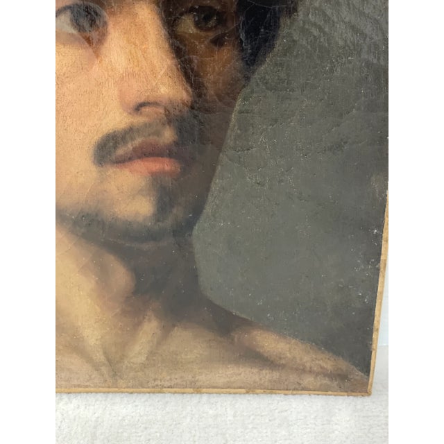 19th Century French Portrait Oil Painting of a Young Man | Chairish