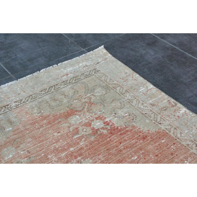 Textile Small Turkish Aztec Soft Pastel Rug, 1960s For Sale - Image 7 of 11