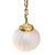 Vintage French Louis XV Revival Gilt Bronze and Frosted Glass Pendant Light, 1950s For Sale - Image 3 of 7