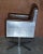 Hand Dyed Brown Leather Aviator Hammered Metal Swivel Captains Armchair For Sale - Image 17 of 18