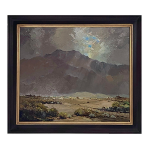Palm Springs Desert, Oil on Canvas by Robb M. Roy, 1950