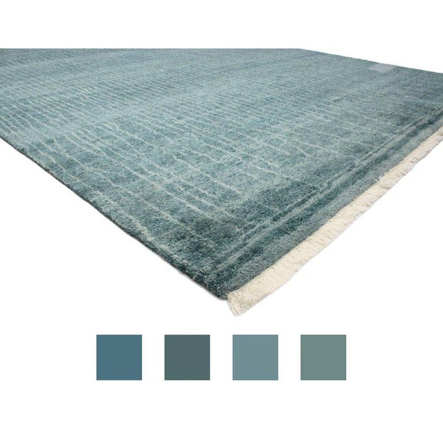 Contemporary Coastal Moroccan Style Rug 9 7 X 12 9 Chairish