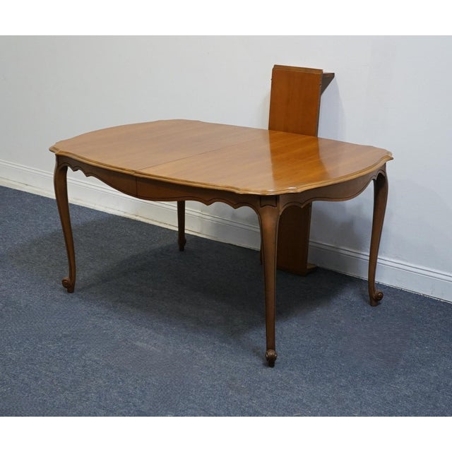 Broyhill Furniture Solid Hard Rock Maple Country French Provincial Dining Table For Sale - Image 10 of 10