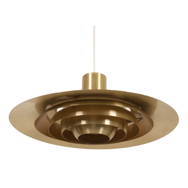 Scandinavian Modern Danish Aluminum Ceiling Lamp by Preben Fabricius & Jørgen Kastholm for Nordisk Solar, 1964 For Sale