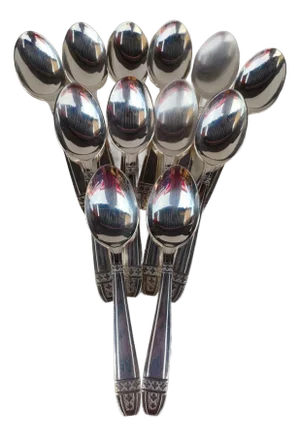 Silver-Plated Monaco Grand Prix Soup Spoons, 1950s, Set of 12