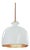 Regina Andrew Bianca Ceramic Pendant in Gloss White and Gold For Sale