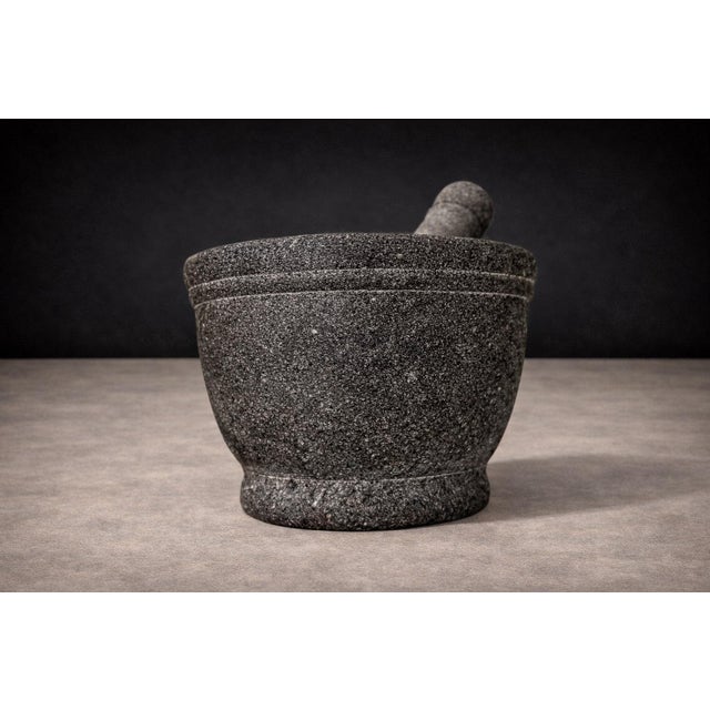 Stone Molcajete in Volcanic Stone, Taller Maya, 2016 For Sale - Image 7 of 14