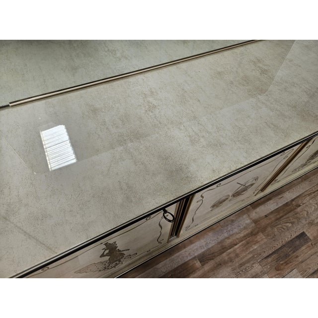Black Three-Door Sideboard with Mirror by Umberto Mascagni, 1950 For Sale - Image 8 of 18