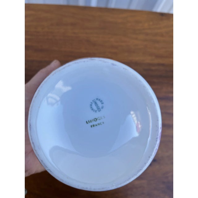 Limoges, France- Decorative Hand Painted Porcelain Ewer For Sale - Image 11 of 12