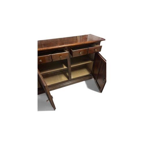 Rustic Wood Sideboard with Drawers and Doors For Sale - Image 4 of 10