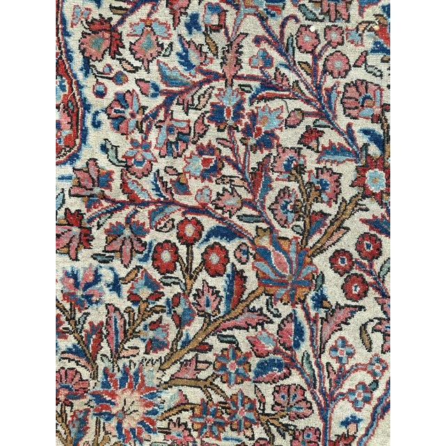 Blue Floral Kashan Rug, 1920s For Sale - Image 8 of 18