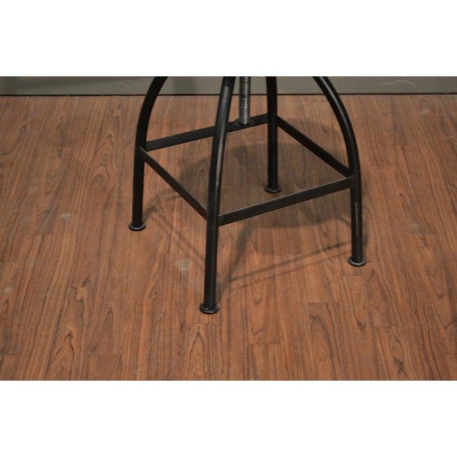Crafters and Weavers Ashland Low-Back Adjustable Height Bar Stool For Sale - Image 4 of 6