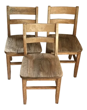 1970s Children's School Chairs - Set of 3