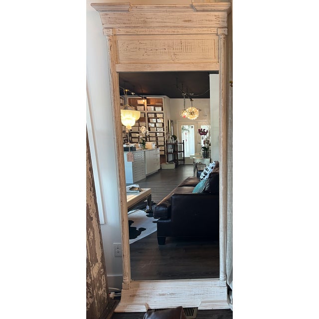 Grand White Birch Trumeau Floor Mirror For Sale In New York - Image 6 of 6