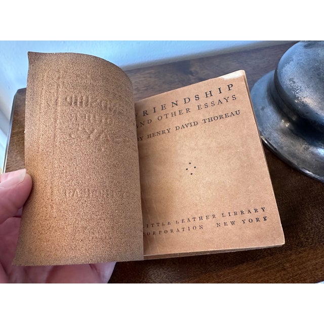 Traditional Antique Miniature Book Henry Thoreau Friendship and Other Essays For Sale - Image 3 of 11