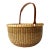 Vintage Signed Nantucket Lightship Basket – Handcrafted With Bone Handle & Geometric Pattern For Sale