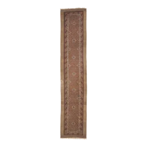 Genuine Antique Hand Knotted Persian Runner Rug.3'x 16'