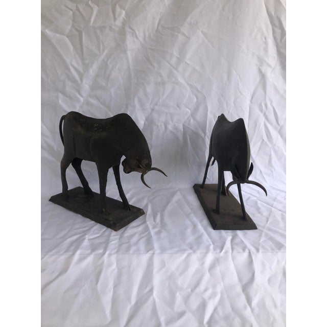 Contemporary Bull Figure 1970s Majestic Metal For Sale - Image 3 of 6