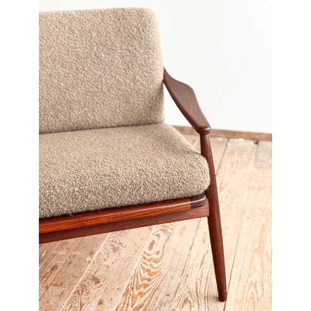 Brown Mid-Century Modern 400 Series Sofa in Teak with Wickerwork Backrest by Hartmut Lohmeyer for Wilkhahn, Germany, 1950s For Sale - Image 8 of 18