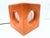 Space Age Cube-Shaped Orange Ceramic Table Lamp, 1970s For Sale - Image 11 of 11