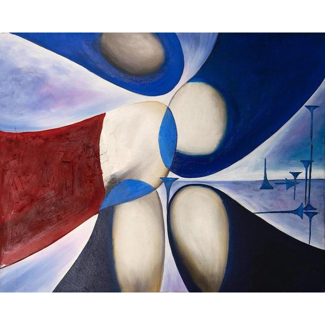 Giorgio Lo Fermo, Five Shapes, 2018, Oil on Canvas For Sale