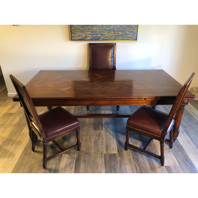 Auburn Cherrywood Dining Room Table With Ten 10 Chairs - Set of 11 For Sale - Image 8 of 8