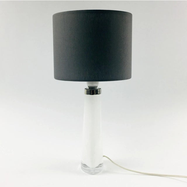 Mid-Century Modern Scandinavian Glass Table Lamp by Carl Fagerlund for Orrefors, Sweden, 1960s For Sale - Image 3 of 13
