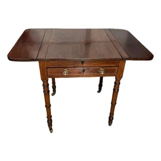 English Regency Mahogany Drop-Leaf Chess and Games Table Circa 1820-1840 For Sale
