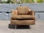 Copper 1990s Designer Lounge Chair With Ottoman, Lucite Legs For Sale - Image 8 of 11