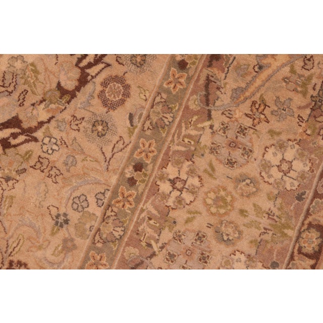 1990s Shabby Chic 1990's Pak-Persian Taupe/Brown Wool Rug - 6'1'' X 9'10'' For Sale - Image 5 of 9