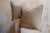 Contemporary Pair of Custom Cream Chenille Pillows For Sale - Image 3 of 5