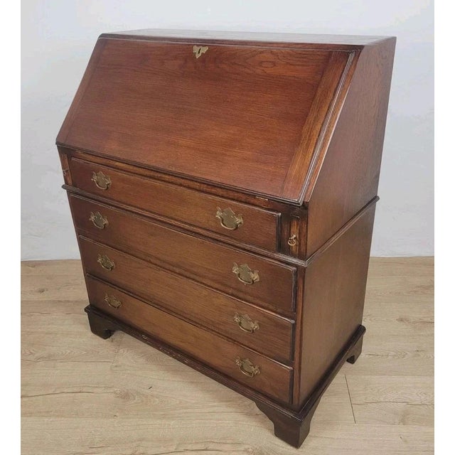 1950s Vintage Secretaire in Oak by Bevan Funnell, 1950 For Sale - Image 5 of 18