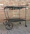 Metal Circa 1980s Wrought Iron Bar Cart by Russell Woodard For Sale - Image 7 of 9