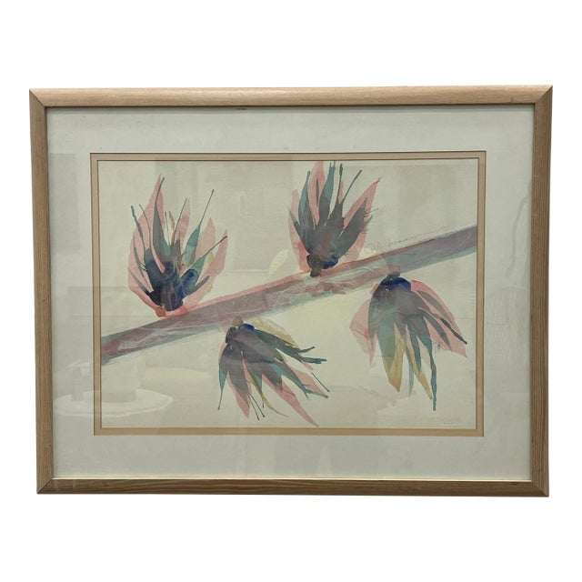 Vintage Watercolor by Joan Swanson For Sale