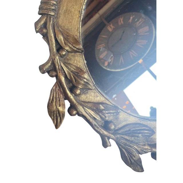 19th Century 19th Century French Giltwood Laurel Leaf Mirror For Sale - Image 5 of 5