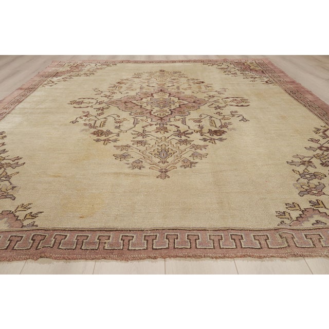 Antique Turkish Oushak Rug, 08'03 X 10'02 For Sale - Image 9 of 10