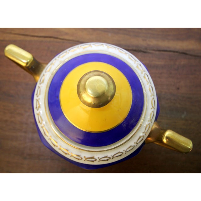 Czech Palt Gilt Porcelain Classical Scene Covered 1930s Sugar Bowl For Sale - Image 15 of 17