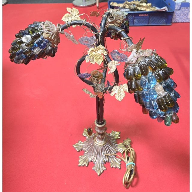 Glass Bunches Table Lamp, 1970s For Sale - Image 3 of 6