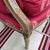 Textile A Vintage Red Upholstered Painted Decorated and Carved French Bergere Arm Chair For Sale - Image 7 of 12